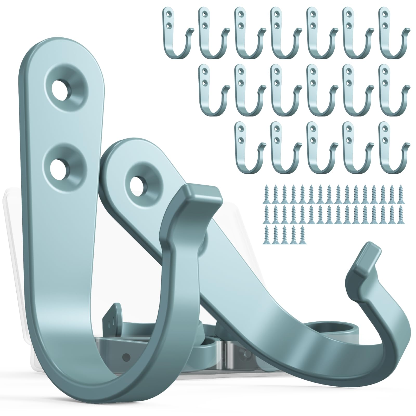 20 Pack Coat Hooks for Hanging (20 Count)