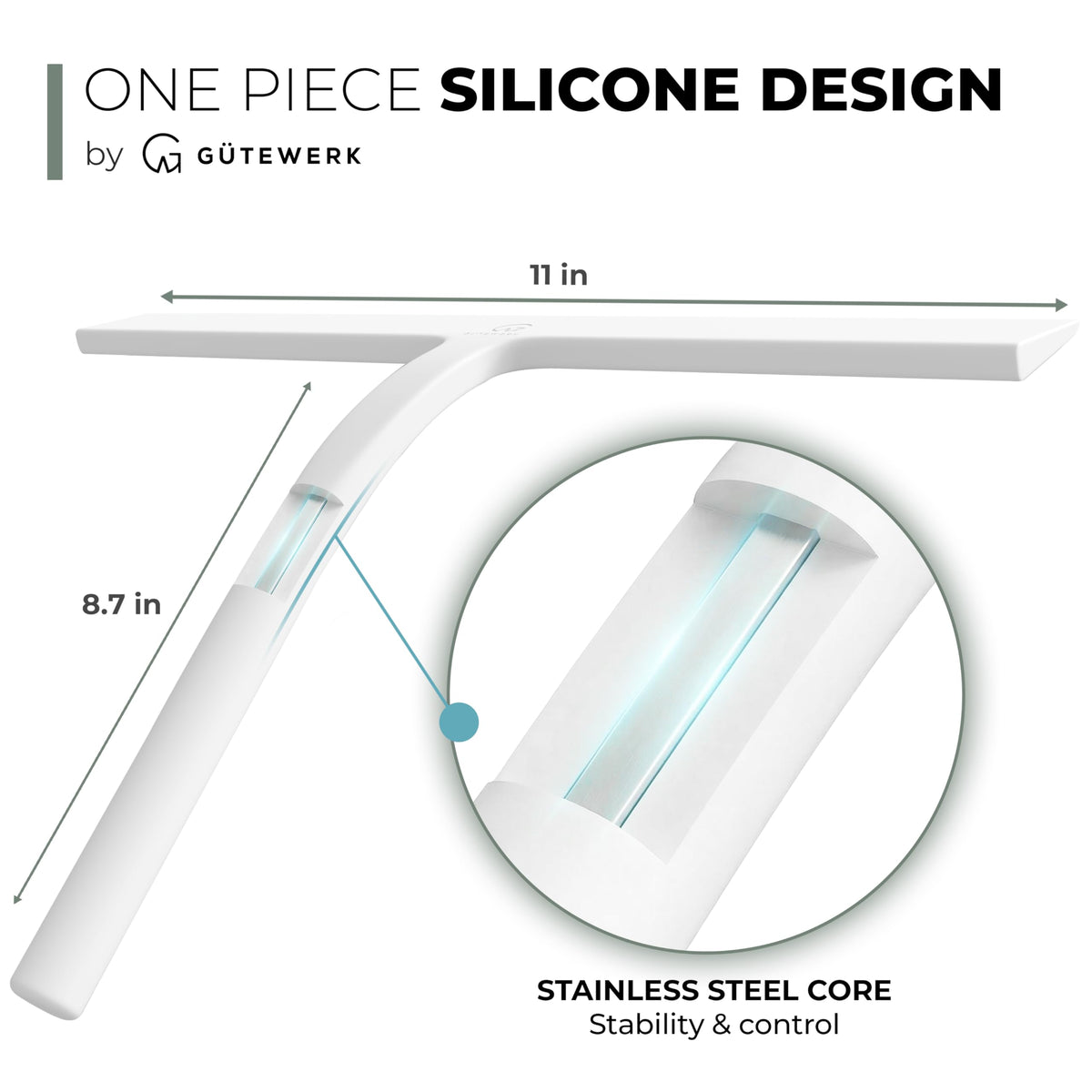 Silicone Shower Squeegee with 3