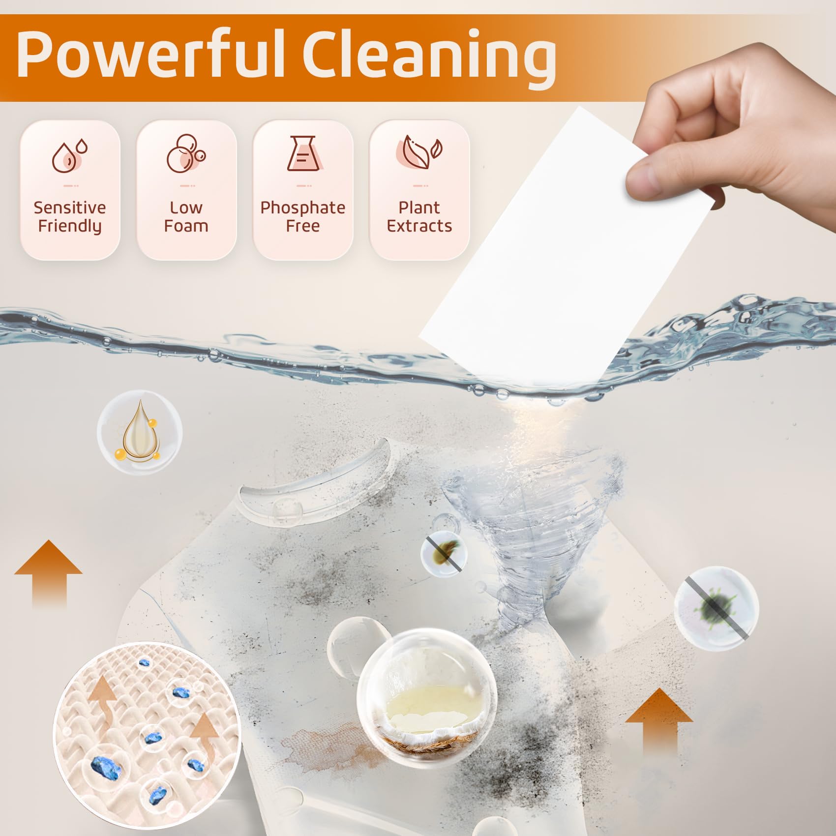 Laundry Detergent Sheets Citrus Scent 160 Sheets 80 Large Loads Laundry Strips No Plastic Jug Liquidless Travel Portable HE for Camping Dorm Life Clean (160 Count)