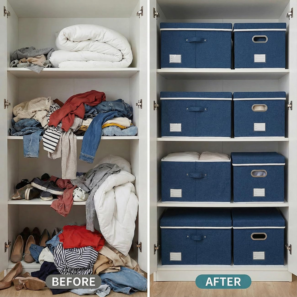 Storage Bins with Lids [3 (3 Count)