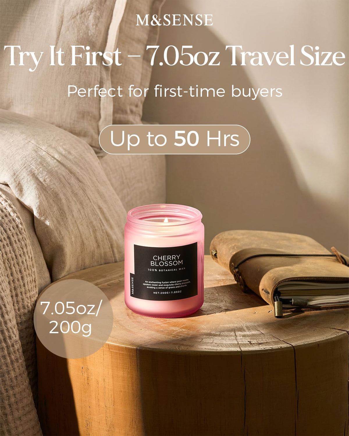Cherry Blossom Scented Candles for Home (6 Ounce)