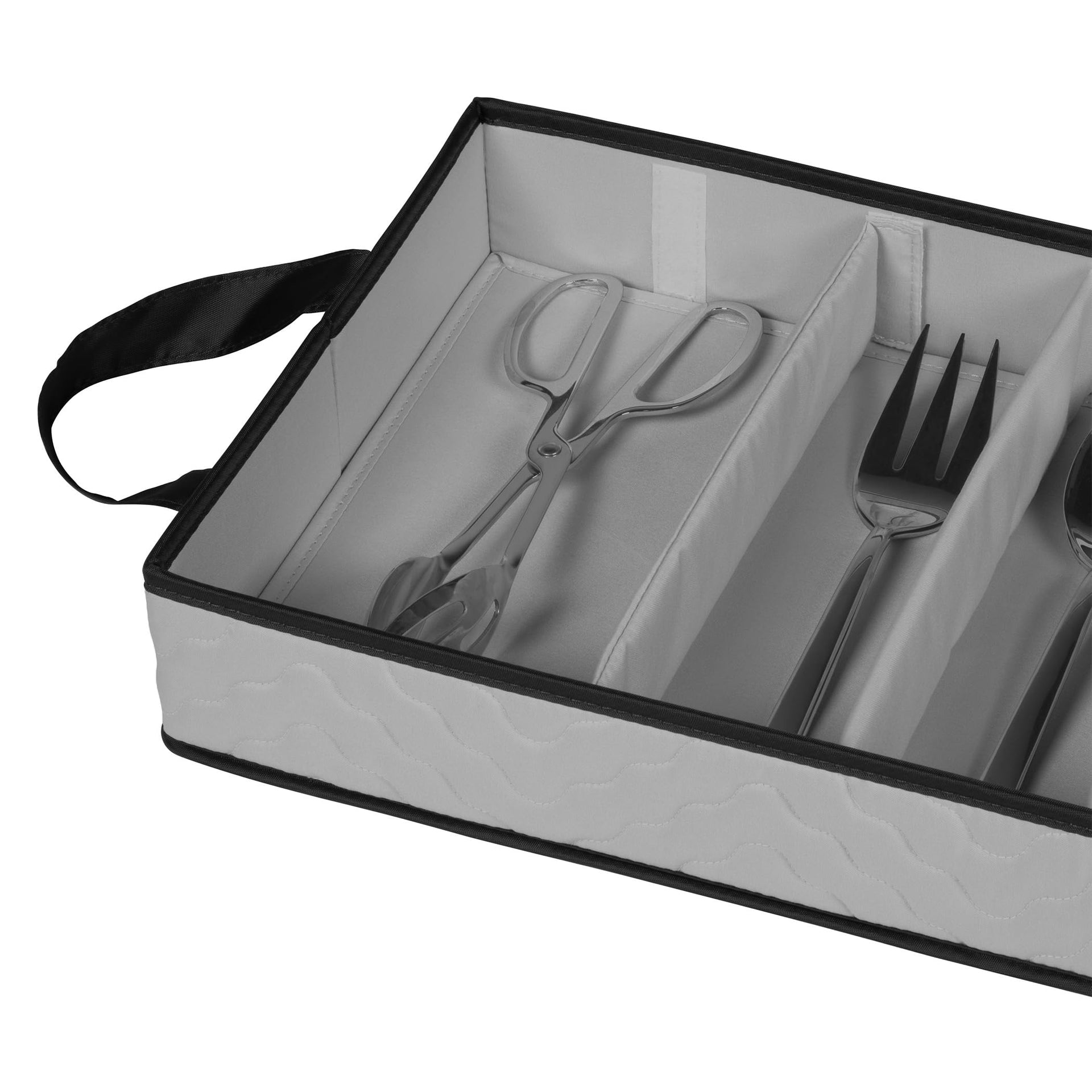 Flatware Storage Case 5 Compartments Silverware Container Box