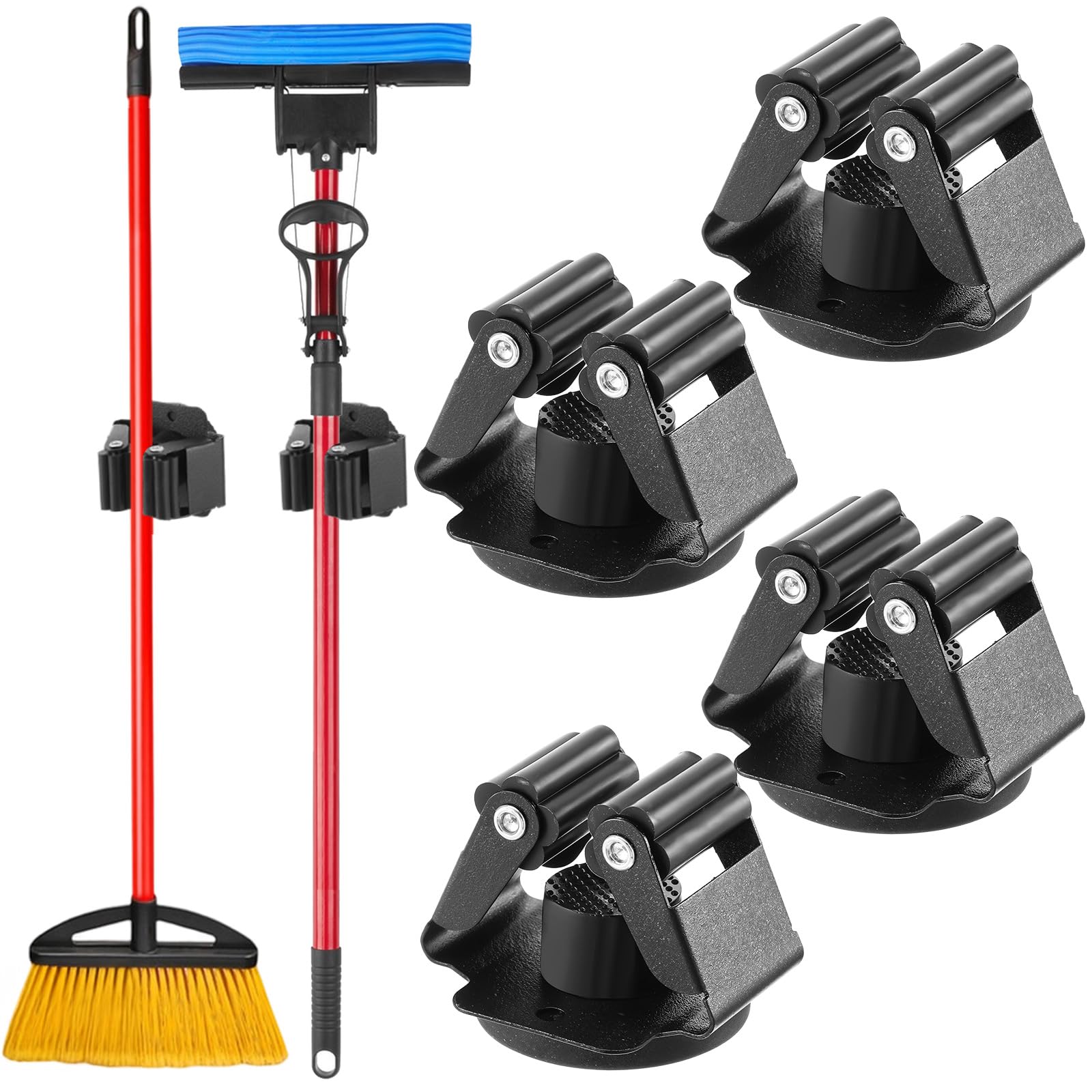 4 Pcs Magnetic Broom Holder Heavy Duty (4 Count)