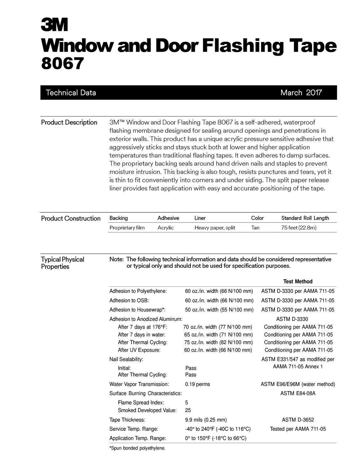 All Weather Flashing Tape 8067 (75 Foot)