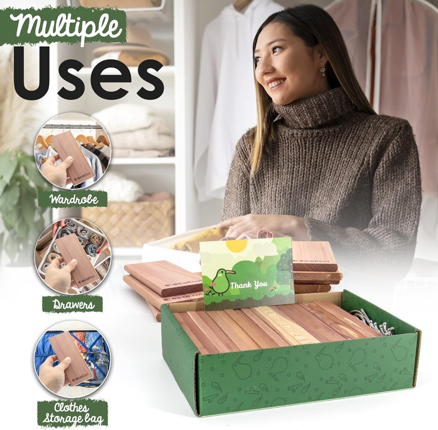 Cedar Blocks for Clothes Storage (20 Count)