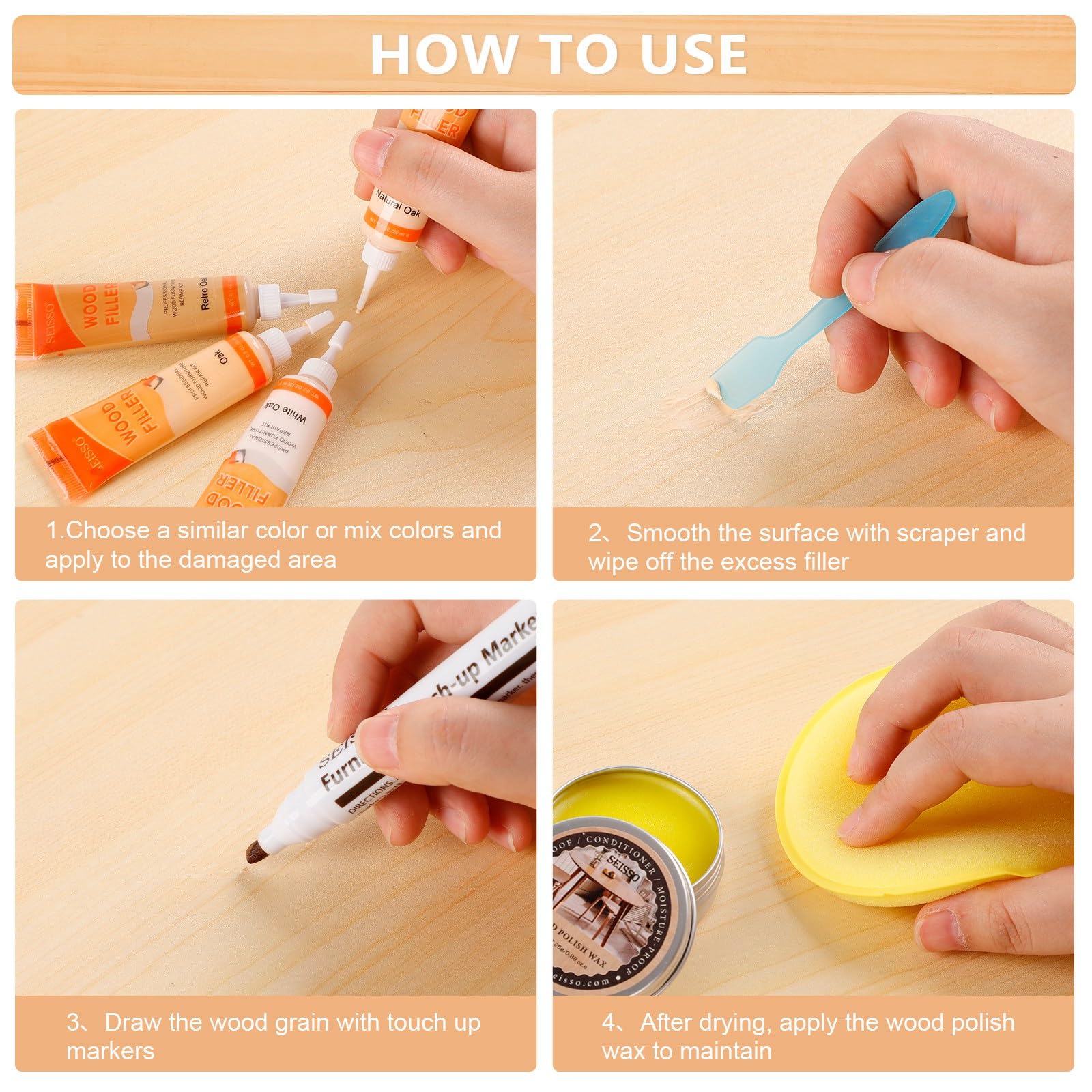 Wood Furniture Repair Kit