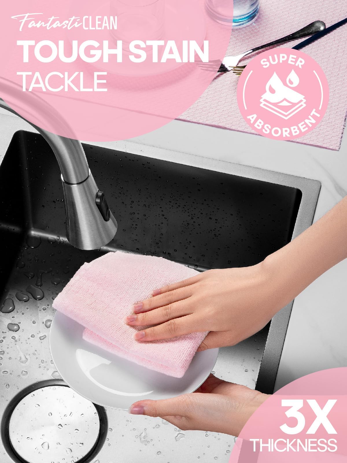 Microfiber Cleaning Cloth Roll (36 Count)