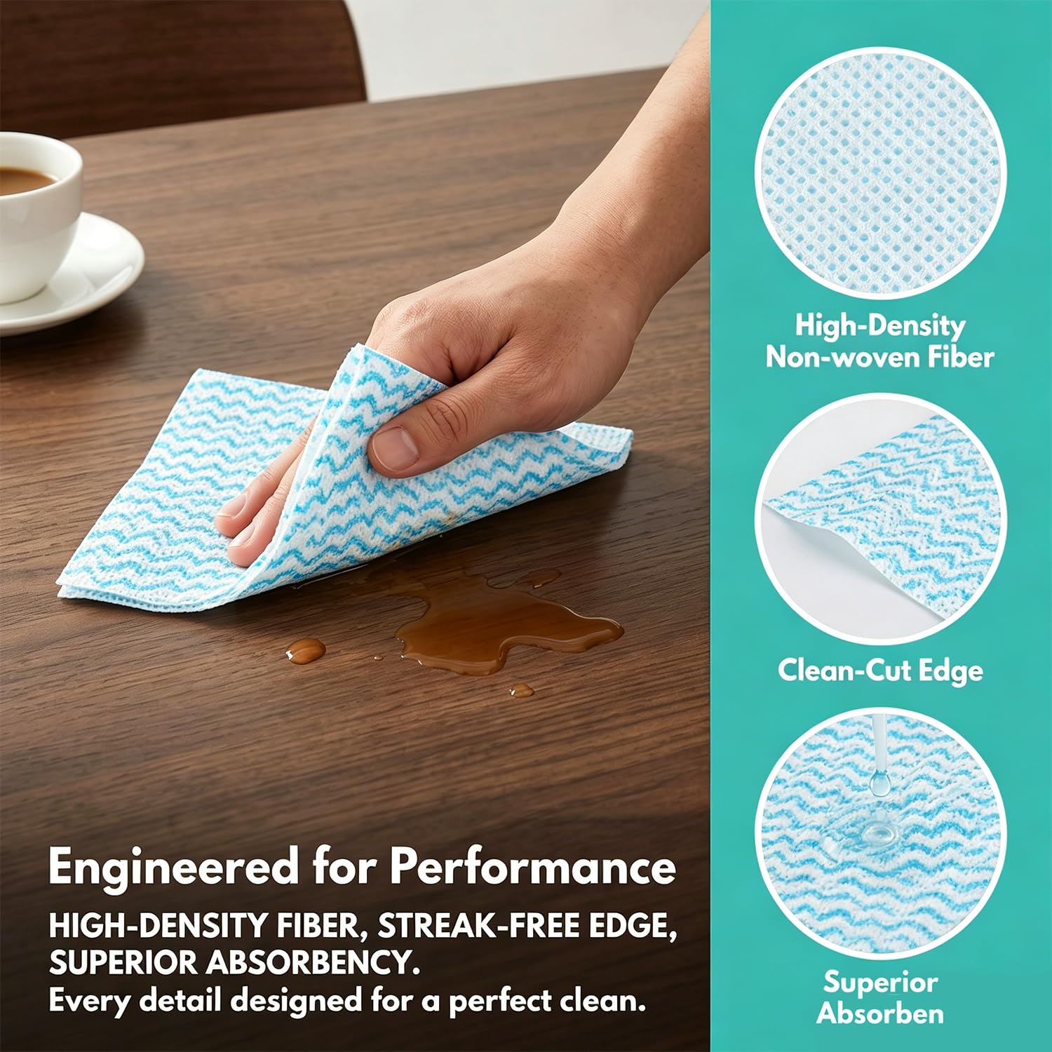 Disposable Dish Cloth and Cleaning Handi Wipes (100 Count) - ModHome Supplies