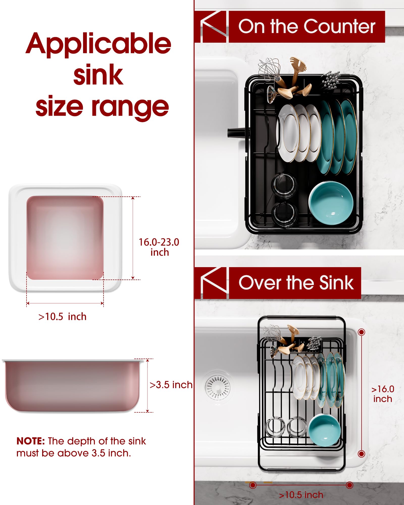 Dish Drying Rack in Sink