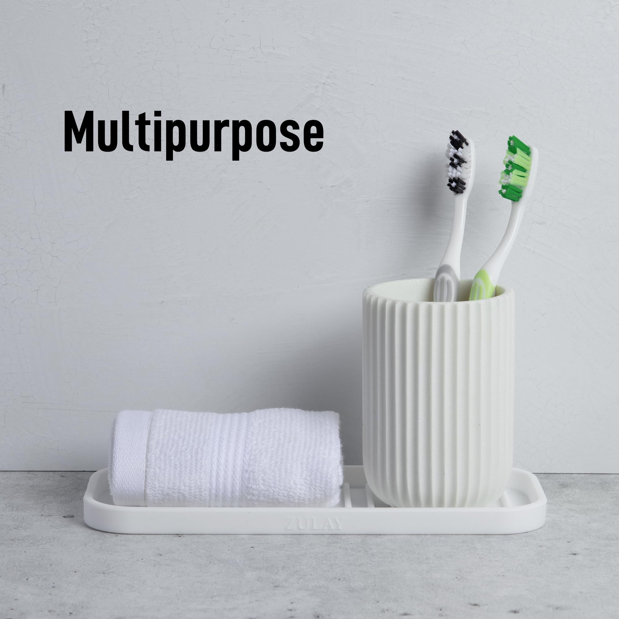 9x3.5) Silicone Sponge Holder for Kitchen Sink - Flexible Multipurpose Soap Tray - Sink Organizer for Kitchen, Bathroom, Makeup, Trinkets & More (White)