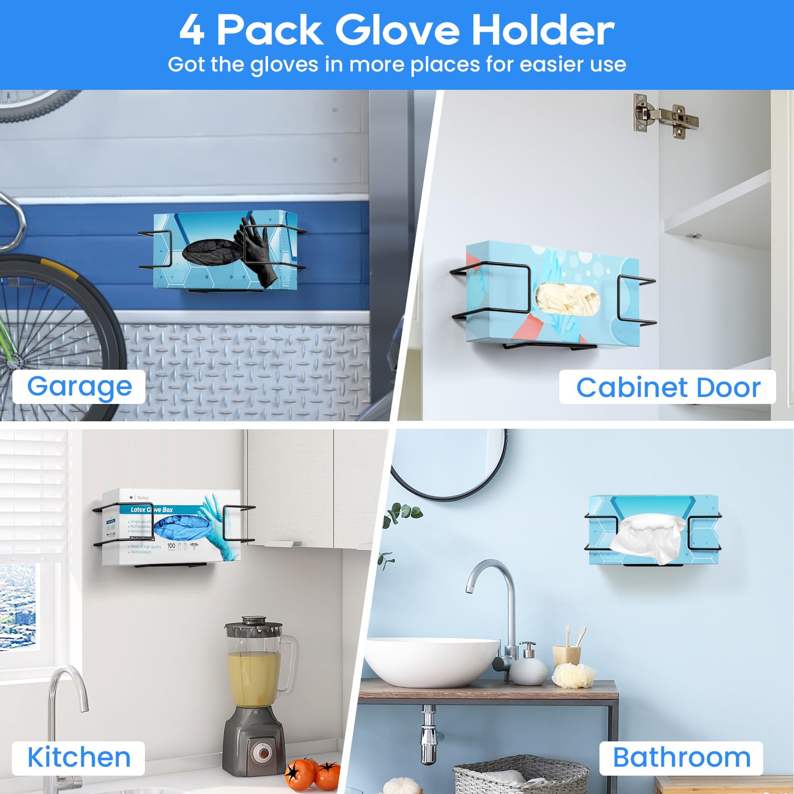 Glove Box Holder Wall Mount Dispenser