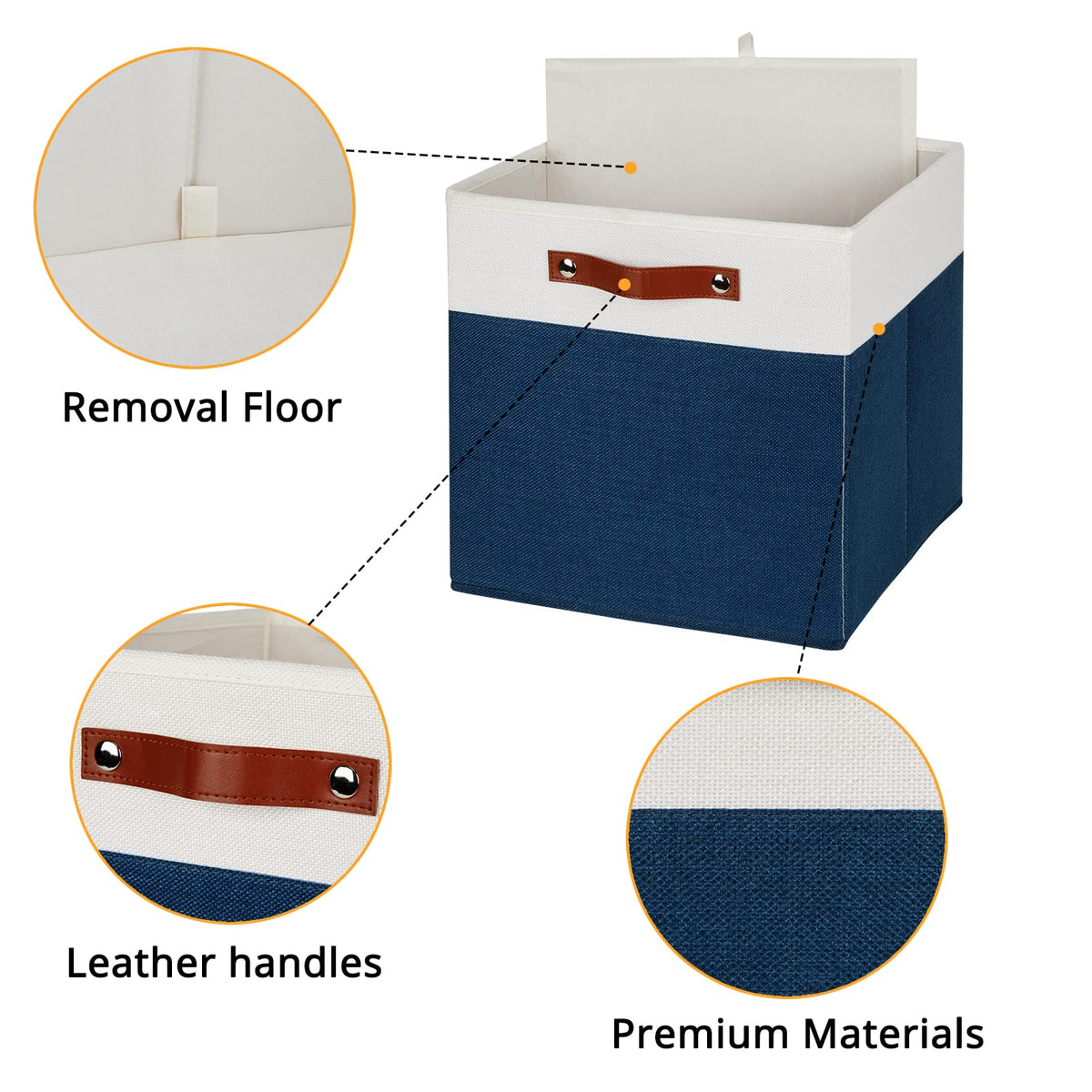 13 inch Cube Storage Bins (4 Count)