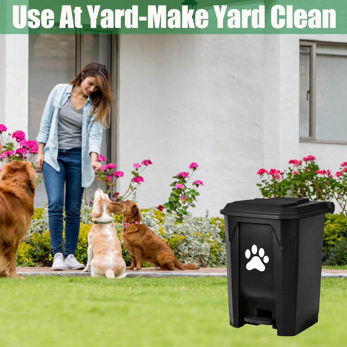 Outdoor Dog Poop Trash Can