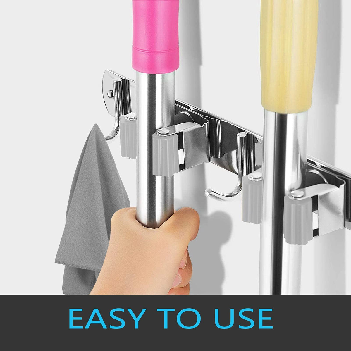 Broom and Mop Holder Wall Mounted