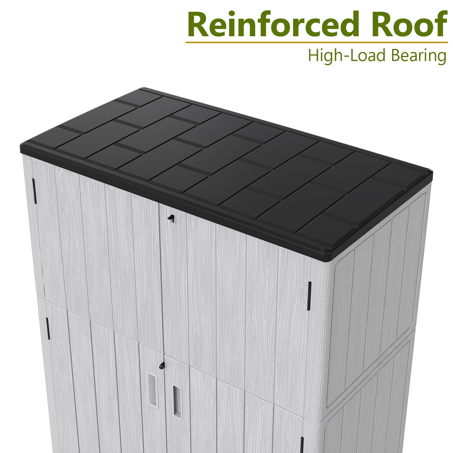 57 Cu.ft Outdoor Storage Cabinet with One Tool Kit