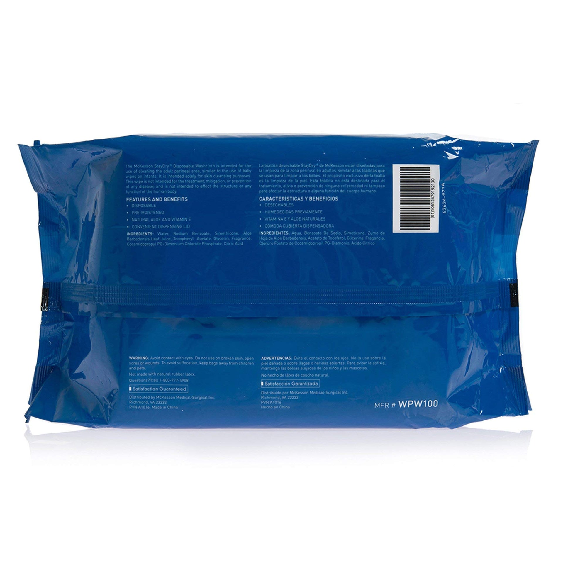 Staydry Disposable Washcloths with Aloe (600 Count)