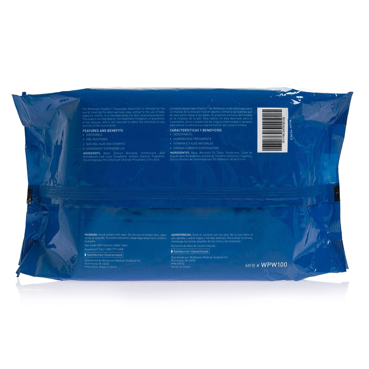 StayDry Pre Moistened Disposable Wipe (50 Count)