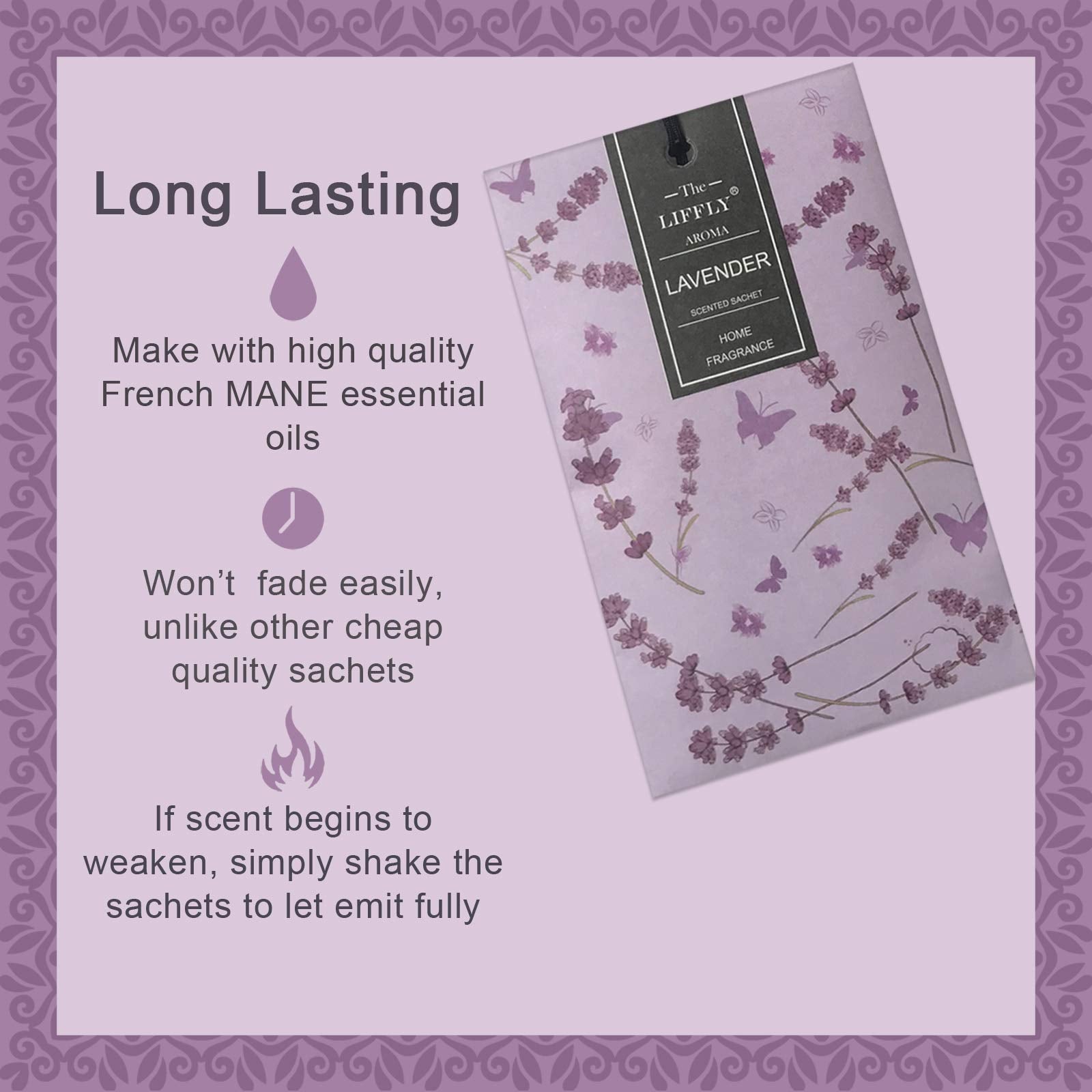 14 Packs Scented Sachets for Drawers and Closets Gift Box 4 Different Scent