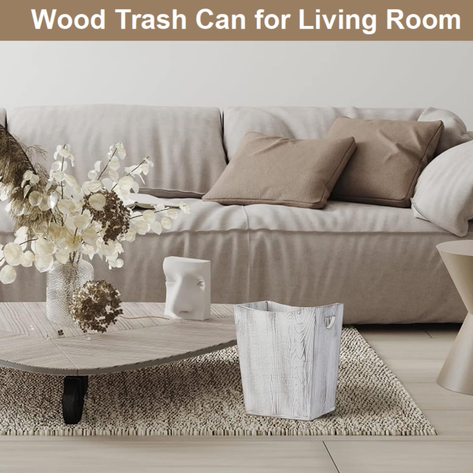 Wood Trash Can