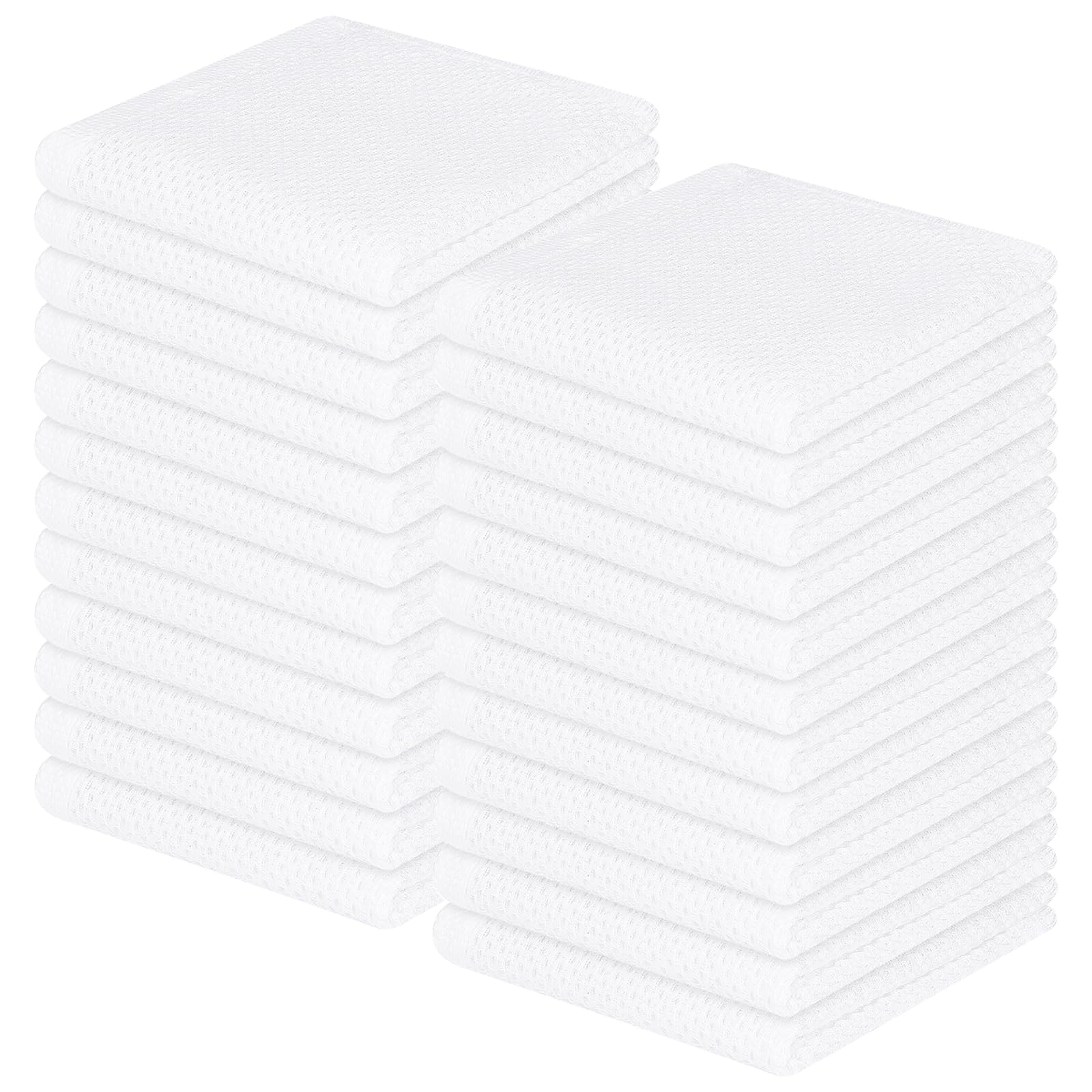 100% Cotton Waffle Weave Kitchen Dish Cloths 24 (24 Count)