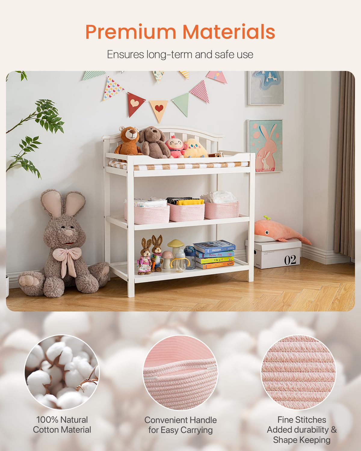 Small Woven Storage Basket for Organizing (3 Count)