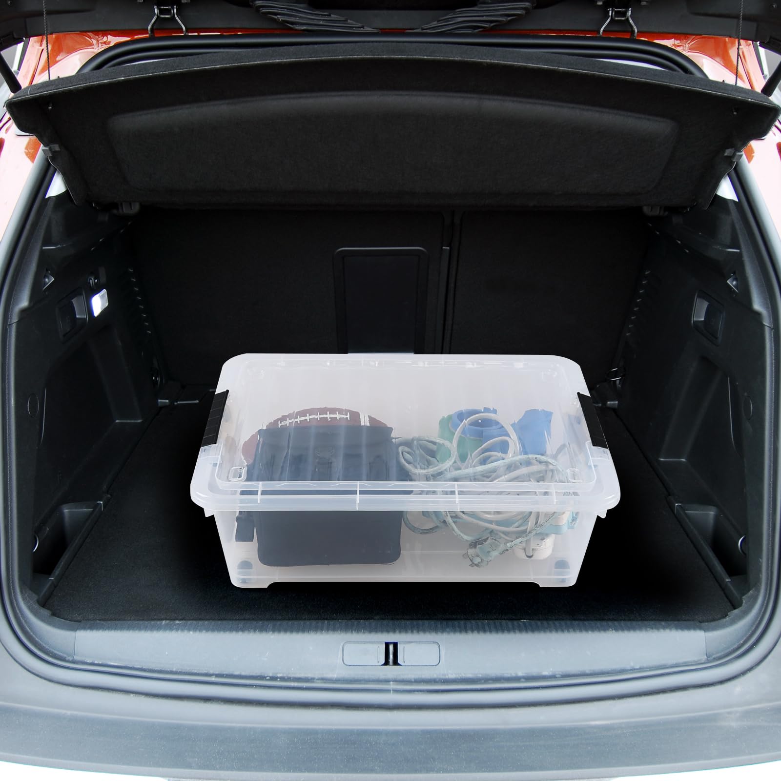 20 Quart Stackable Clear Plastic Under Bed Bins with Lid (4 Count)