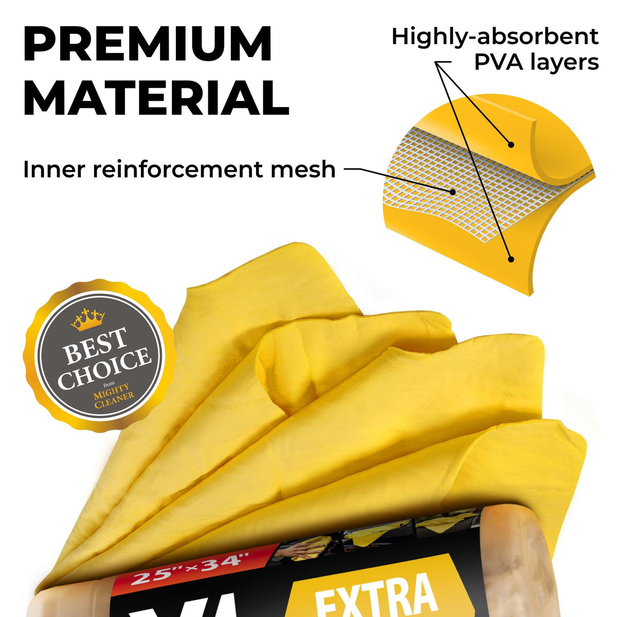 XL Shammy Towel for Car (2 Count)