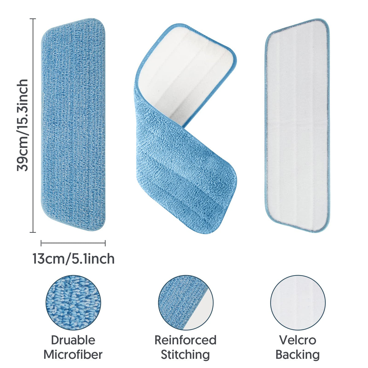 7 Pack Washable Mop Pads for Swiffer PowerMop (7 Count)