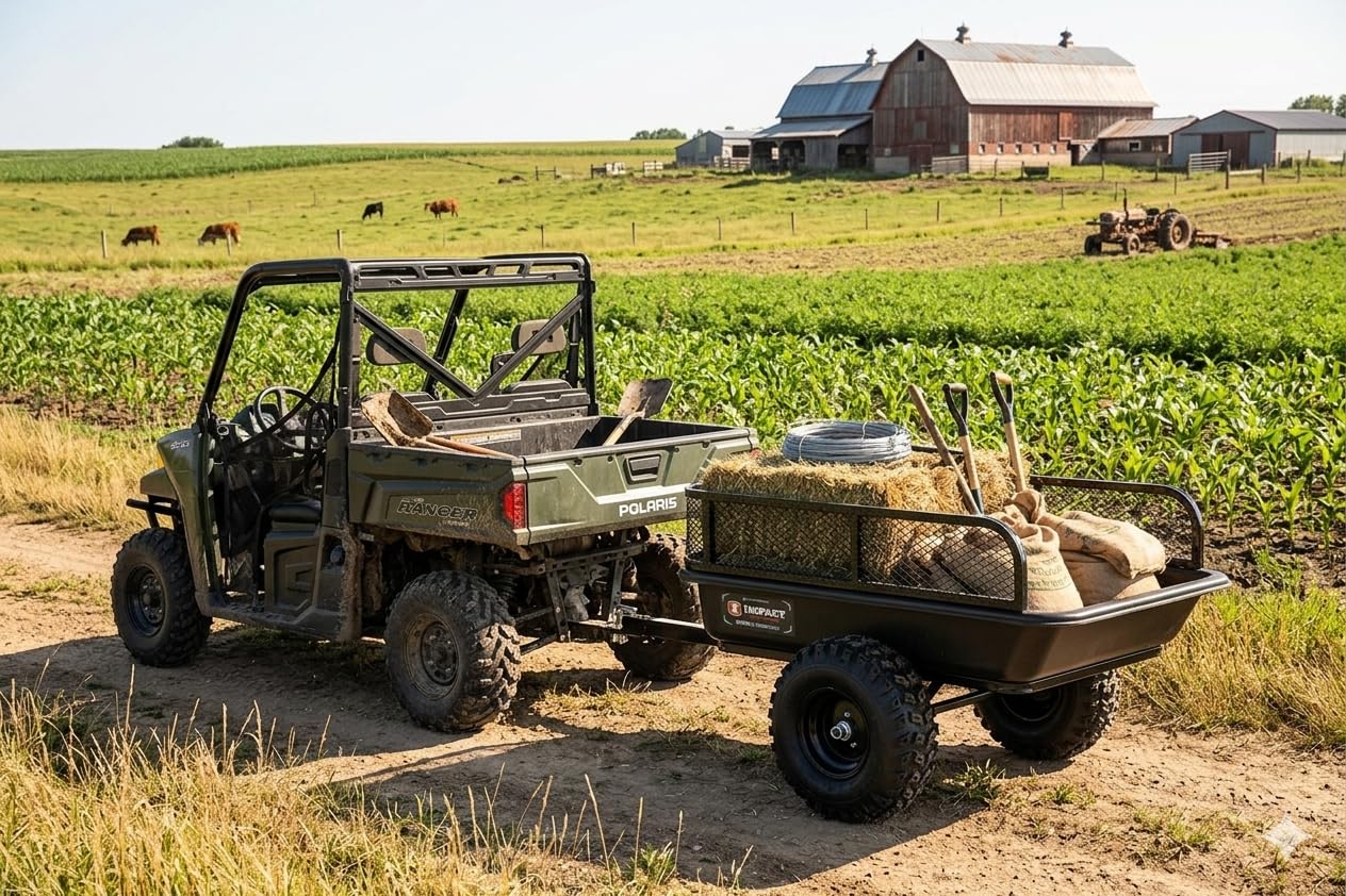 Impact Implements 1500lb Poly Tub Agricultural Trailer by MotoAlliance