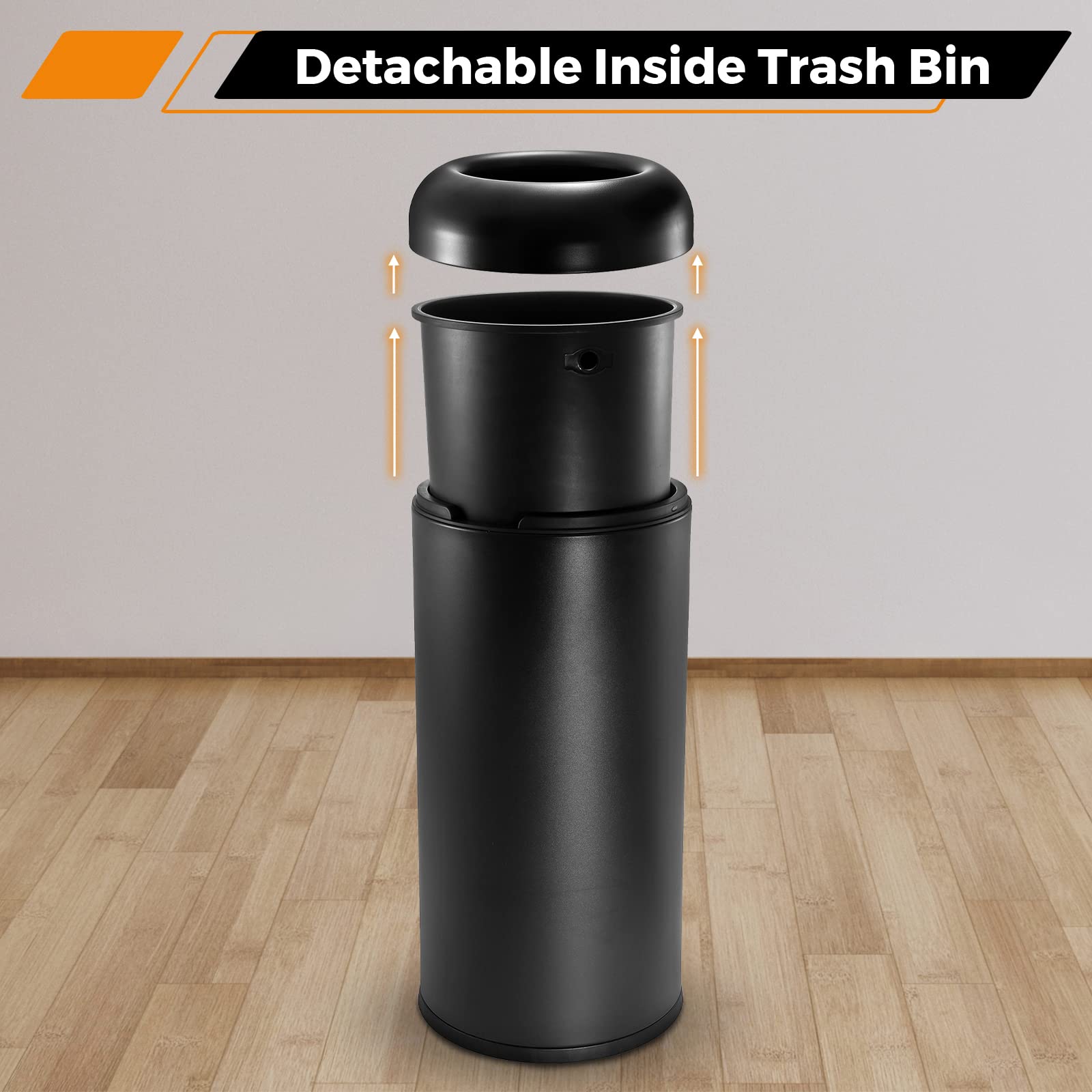 16.5Gal Open Top Trash Can