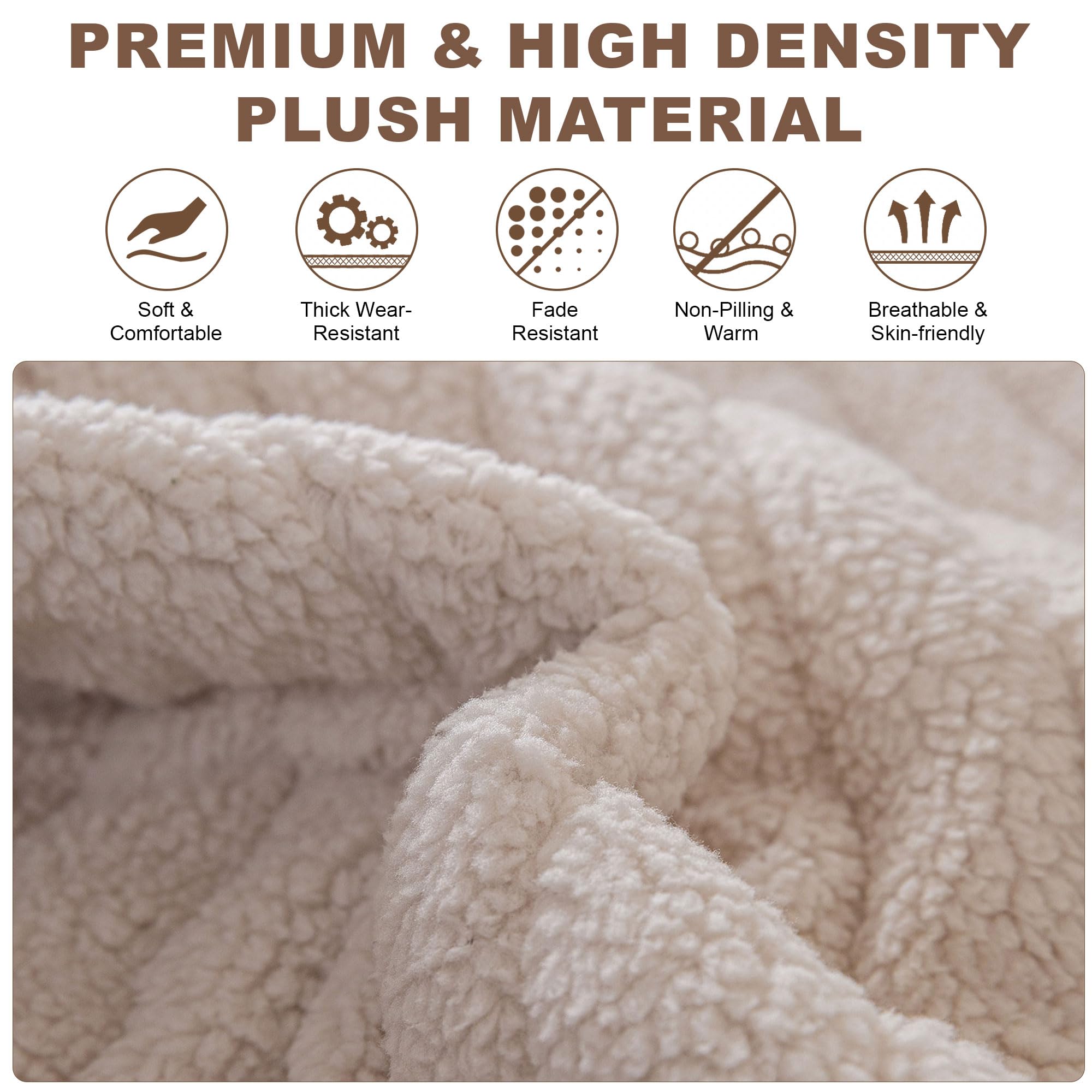 Sofa Covers for 3 Cushion Couch Washable (3 Count)