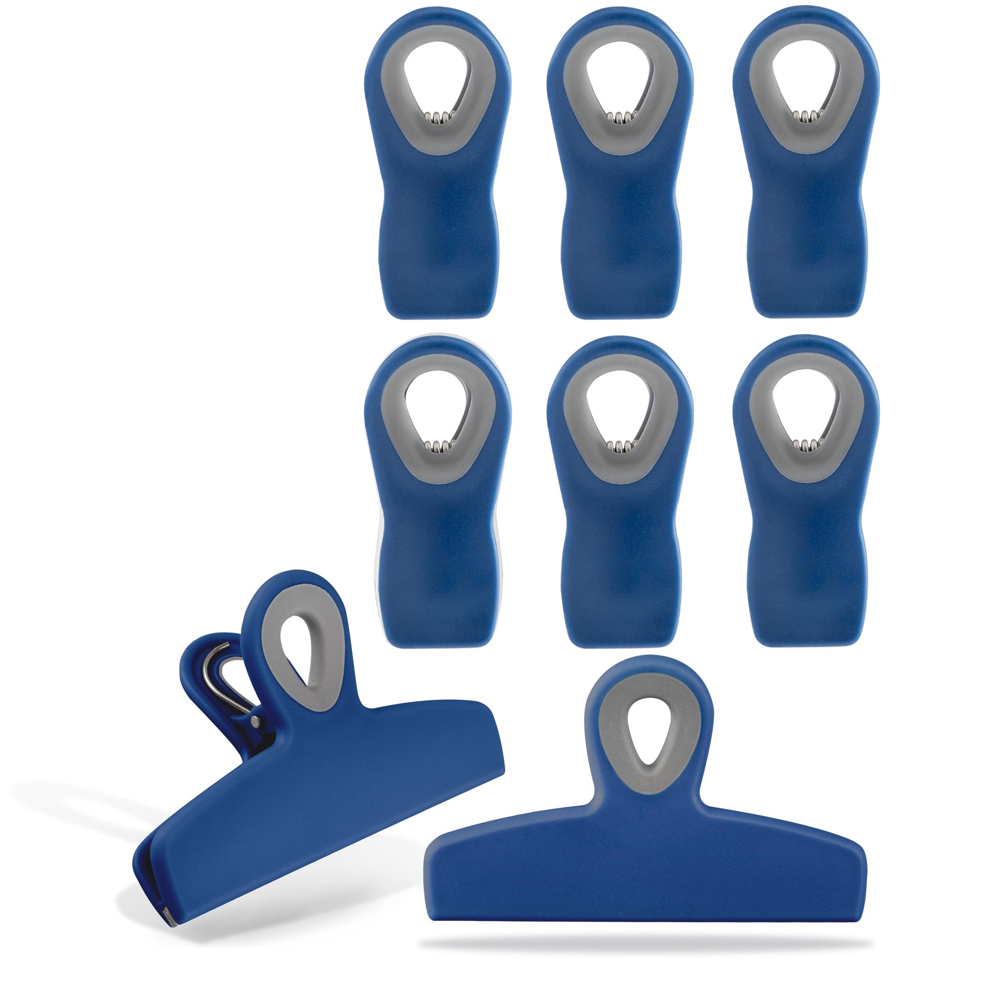 Bag Clips Heavy Duty Chip Clip and Refrigerator Magnet Clips for Food Storage with Air Tight Seal Grip (8 Count)