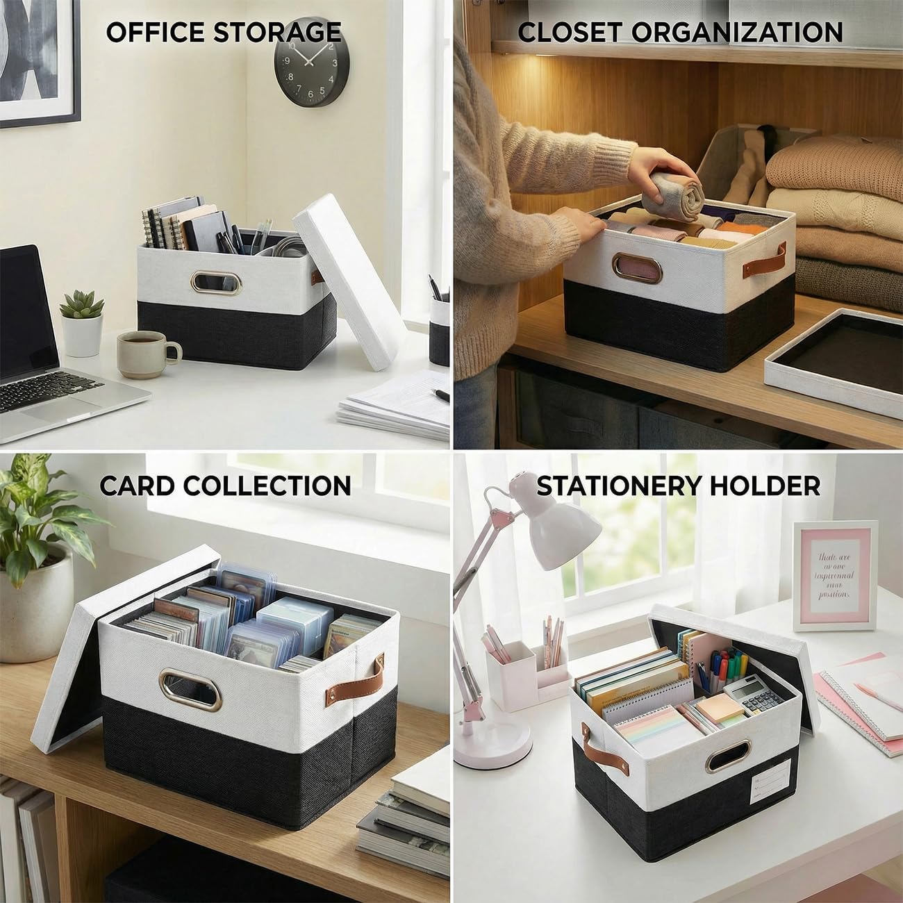 Storage Bins with Lids [3 (3 Count)