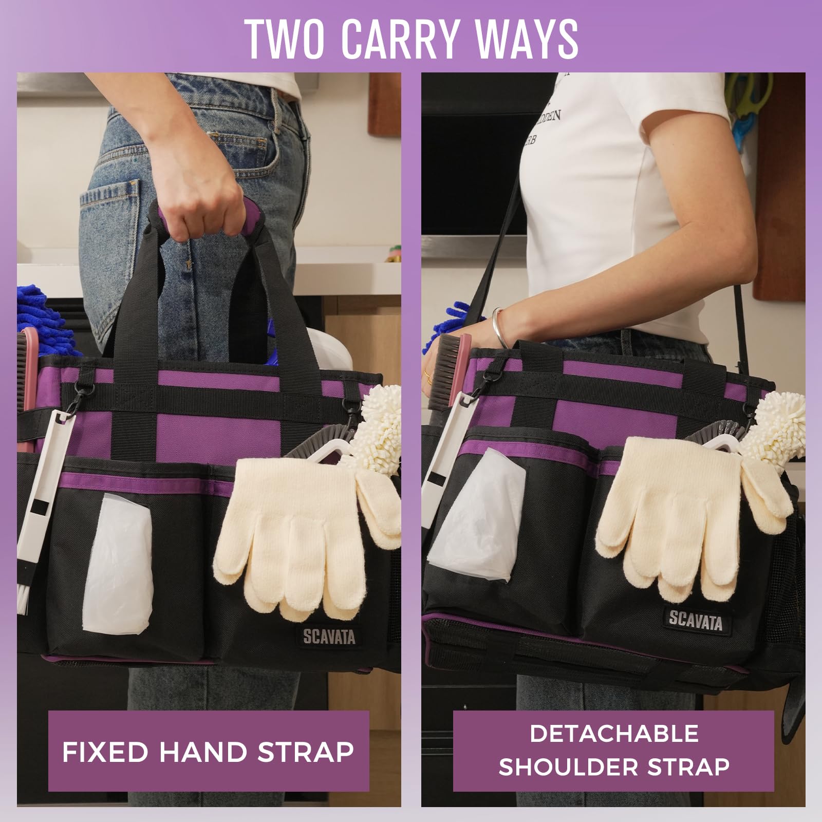 Compact Wearable Cleaning Caddy with Handle & Shoulder Straps