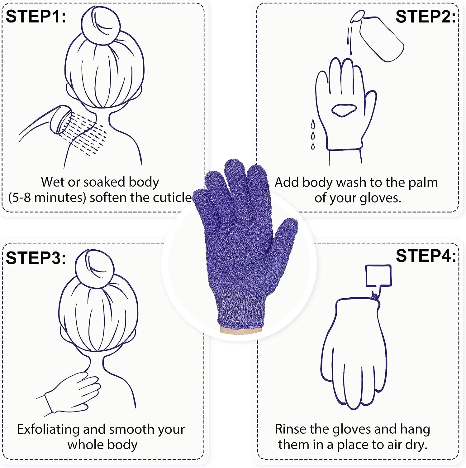 Exfoliating Glove for Shower Bath