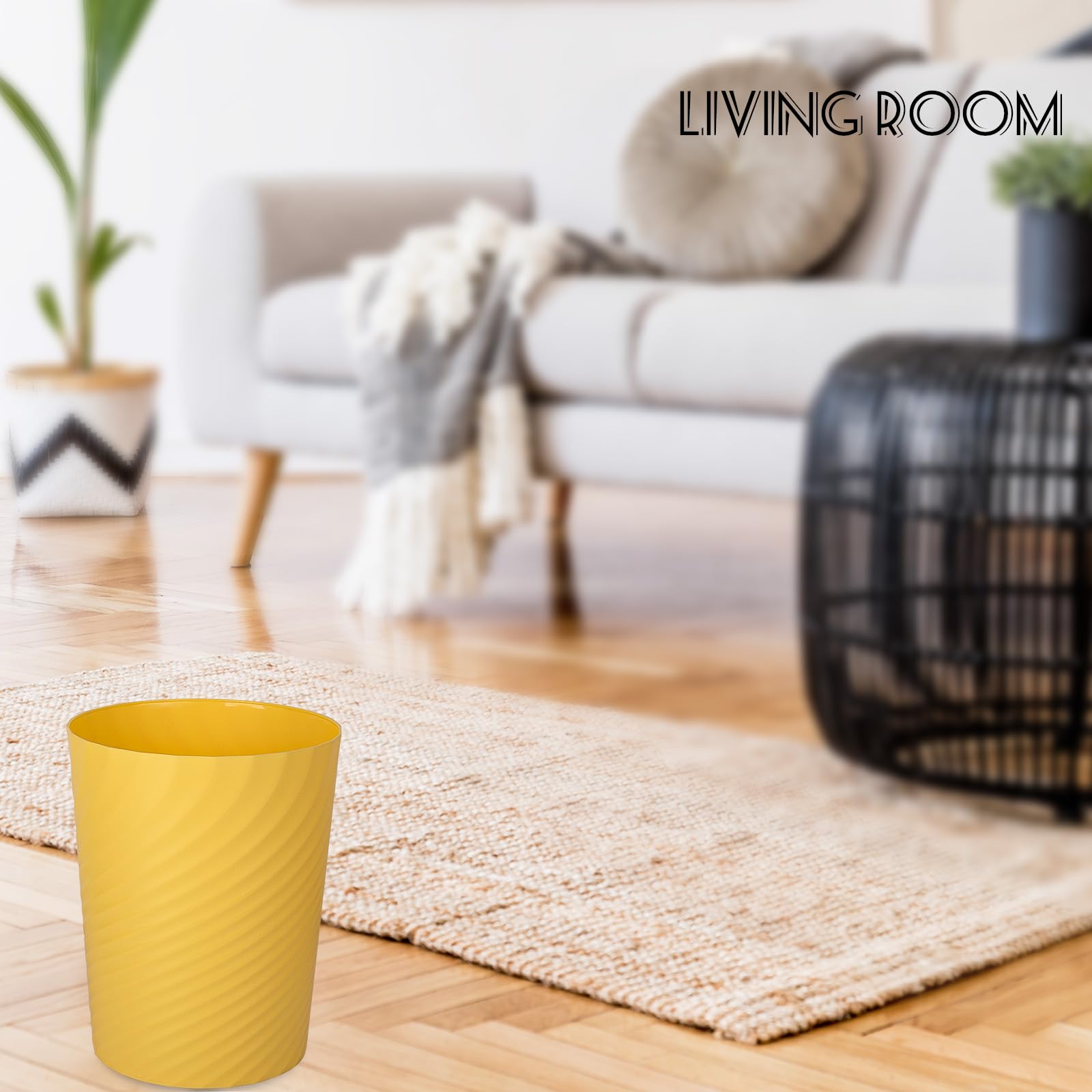 Plastic Small Bathroom Trash Can Wastebasket Garbage Can