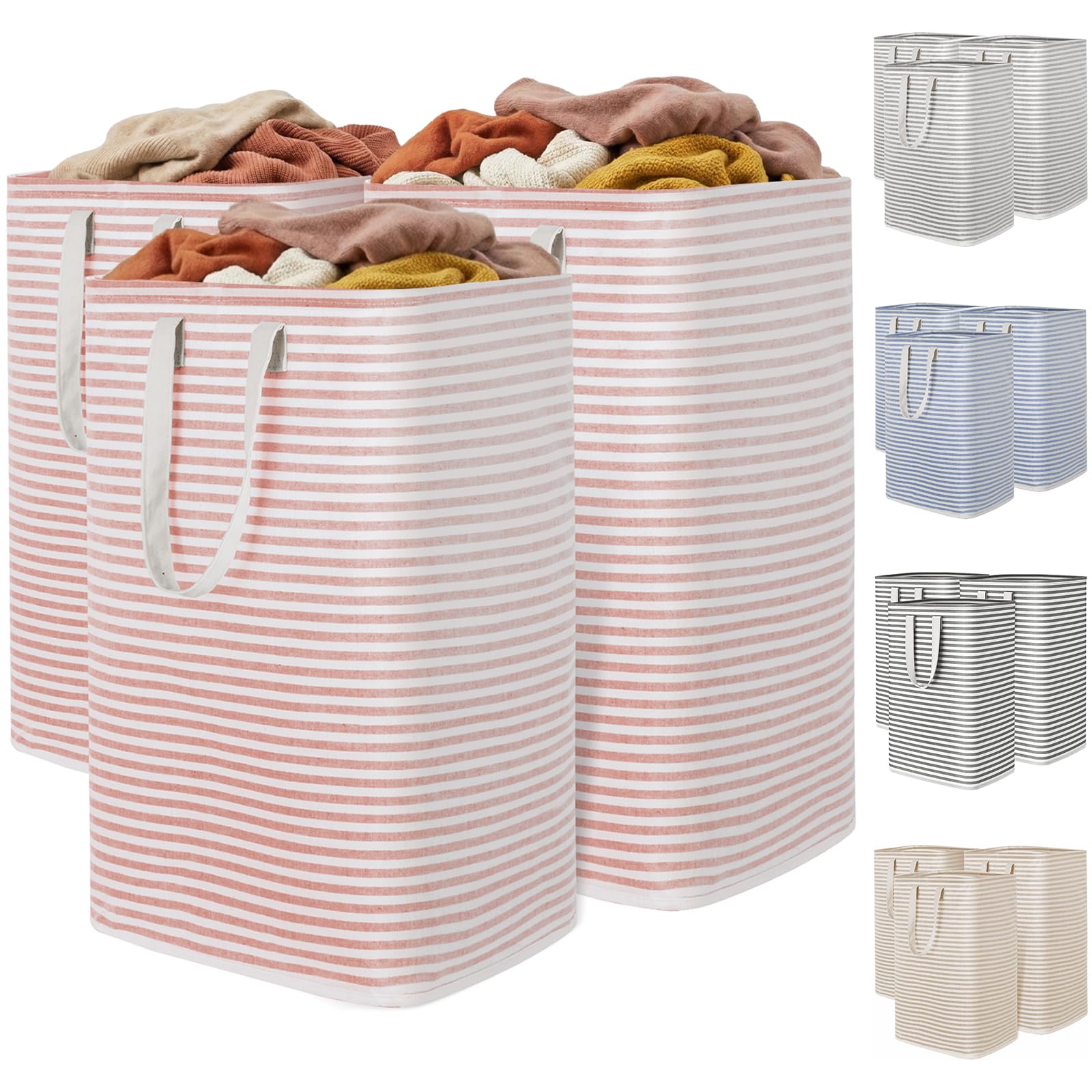3 Pack Laundry Basket 80L Each (3 Count)