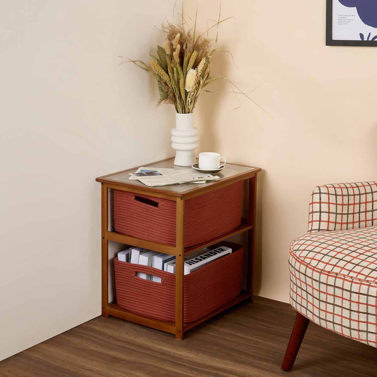 Large Storage Baskets for Shelves (2 Count)