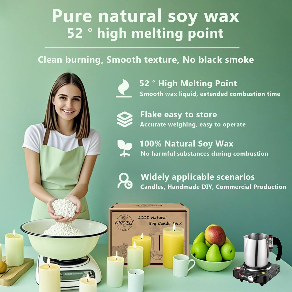 3lbs Soy Wax Candle Making Kit for Adults