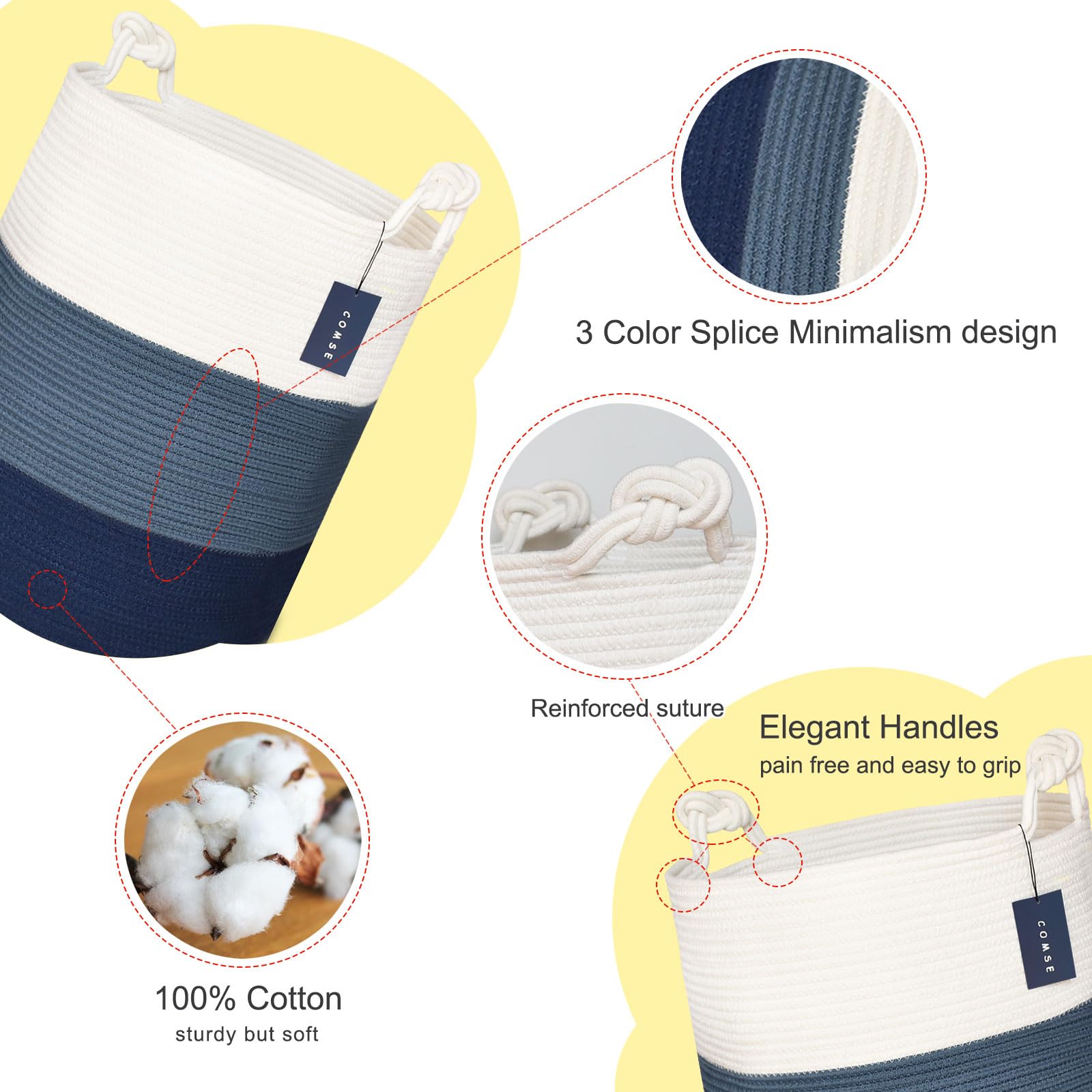 Tall Woven Blanket & Laundry Basket