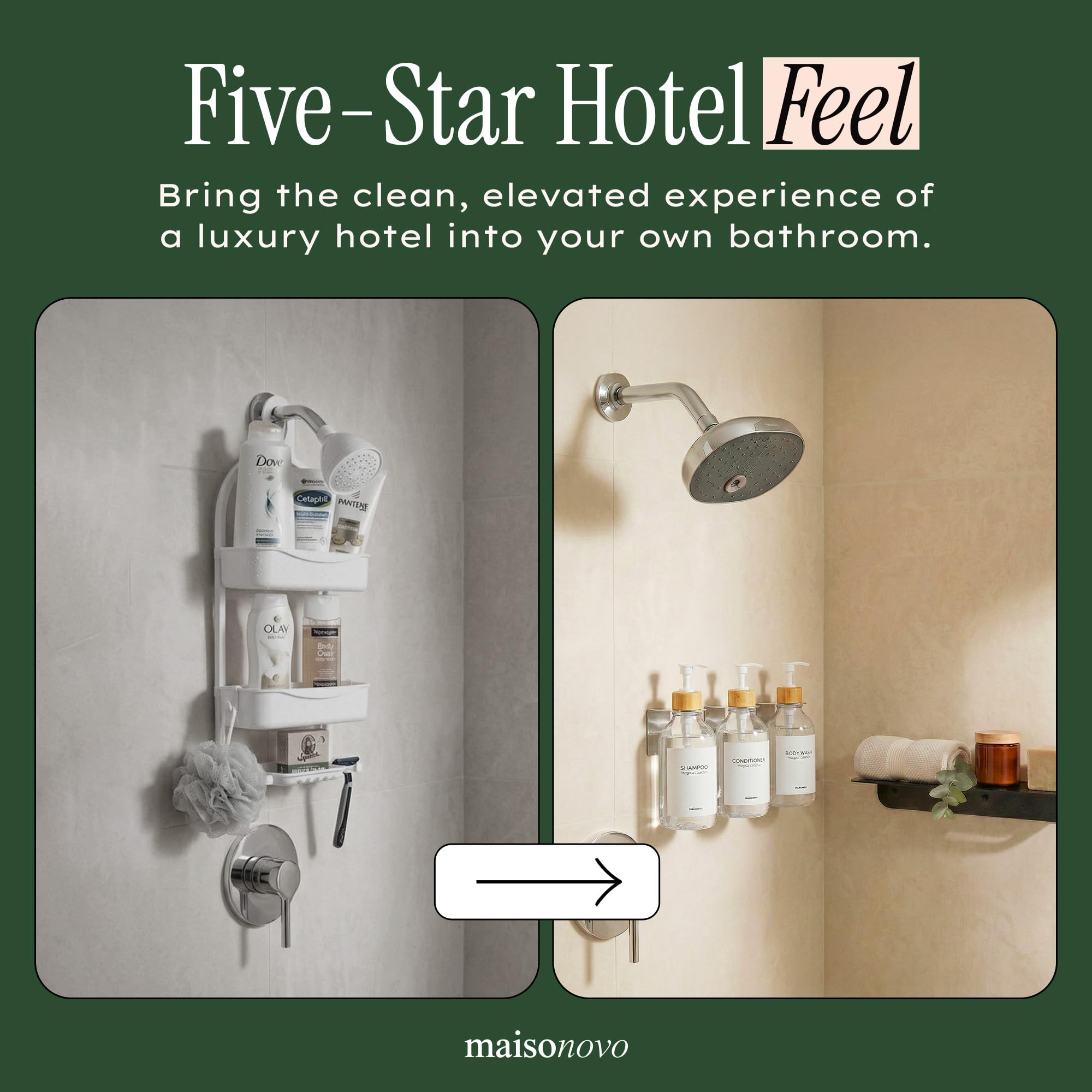 Shampoo and Conditioner Dispenser (3 Count)