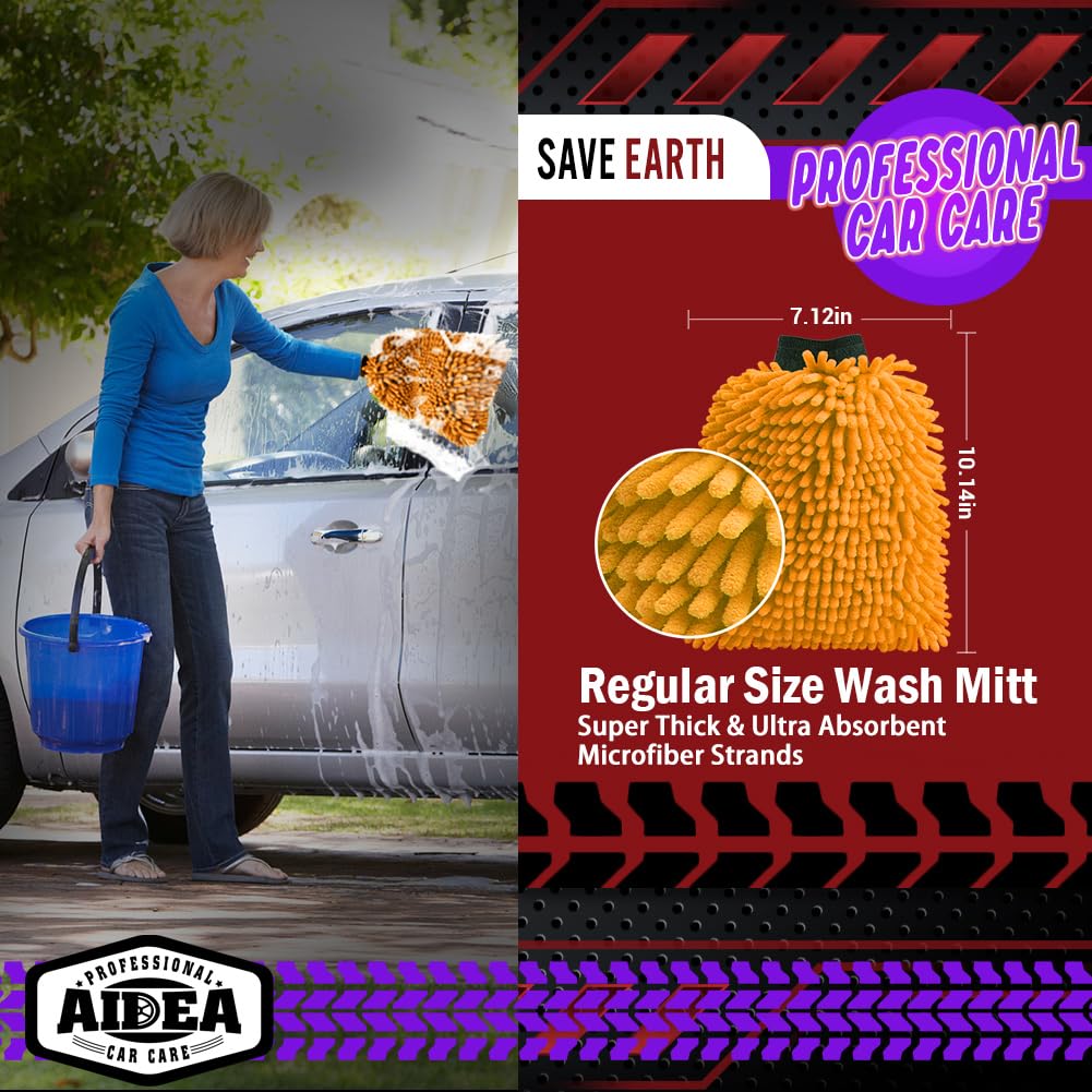 Car Wash Mitt Microfiber (2 Count)