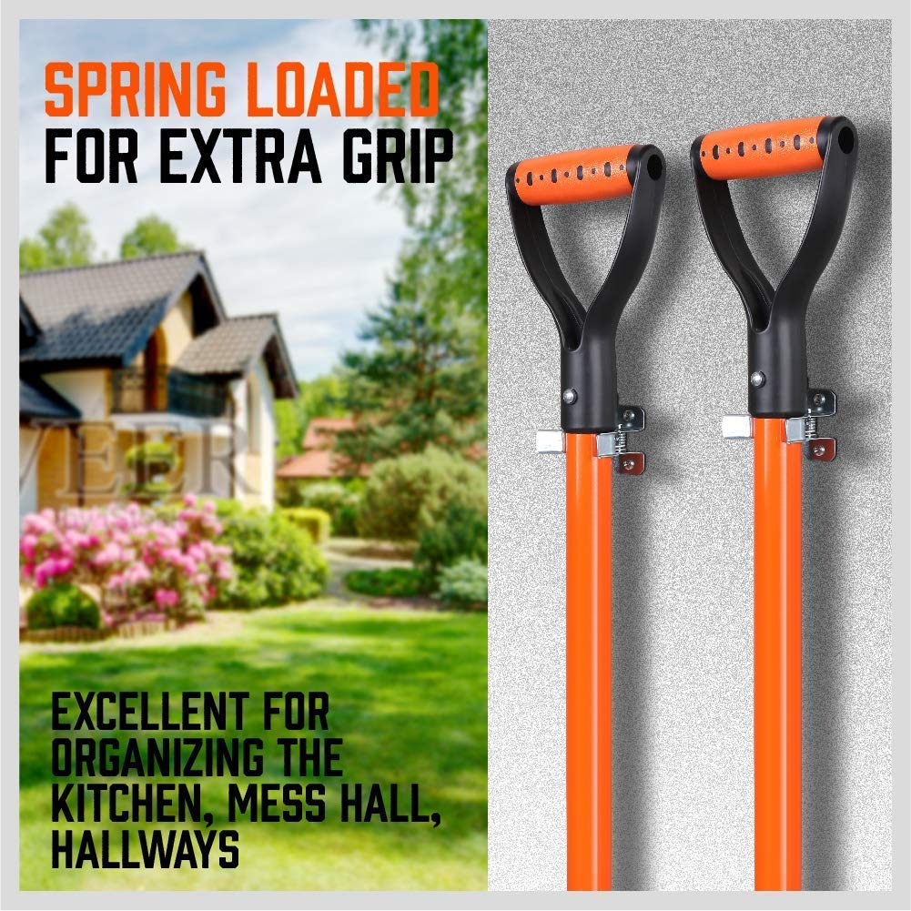 10 Pack Spring Grip Mop and Broom Holder for Shovel (10 Count)