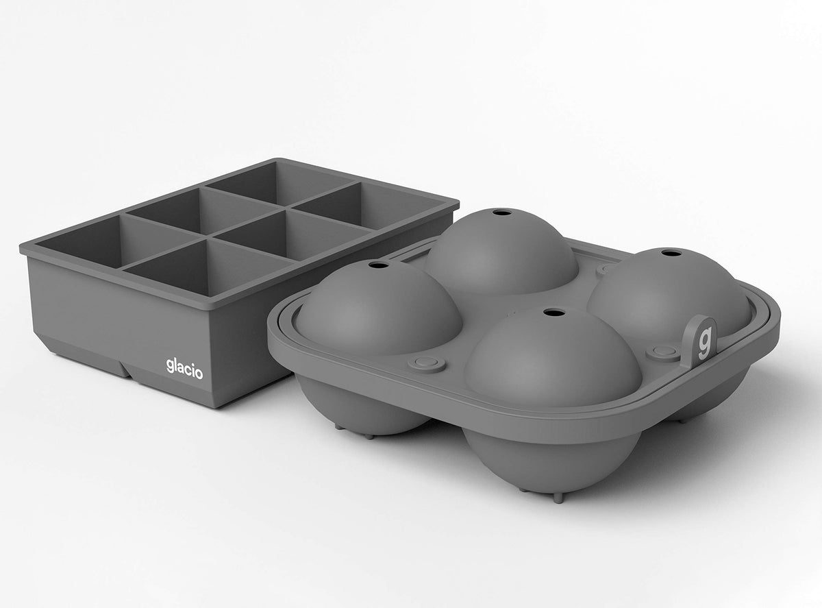 Ball Ice Cube Tray and Big Cube Molds for Whiskey
