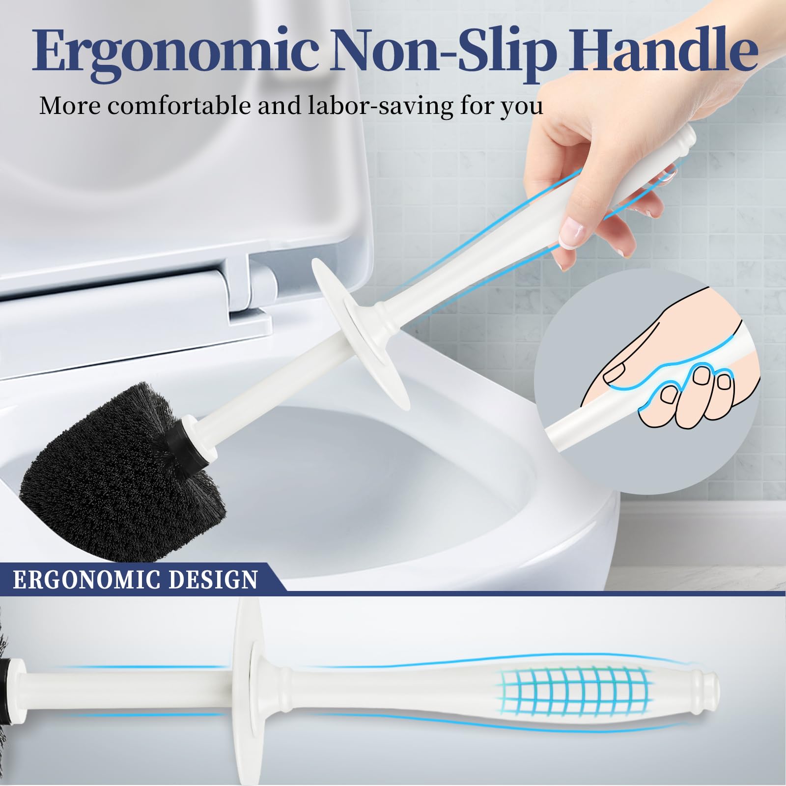 Toilet Bowl Brush Holder Set
