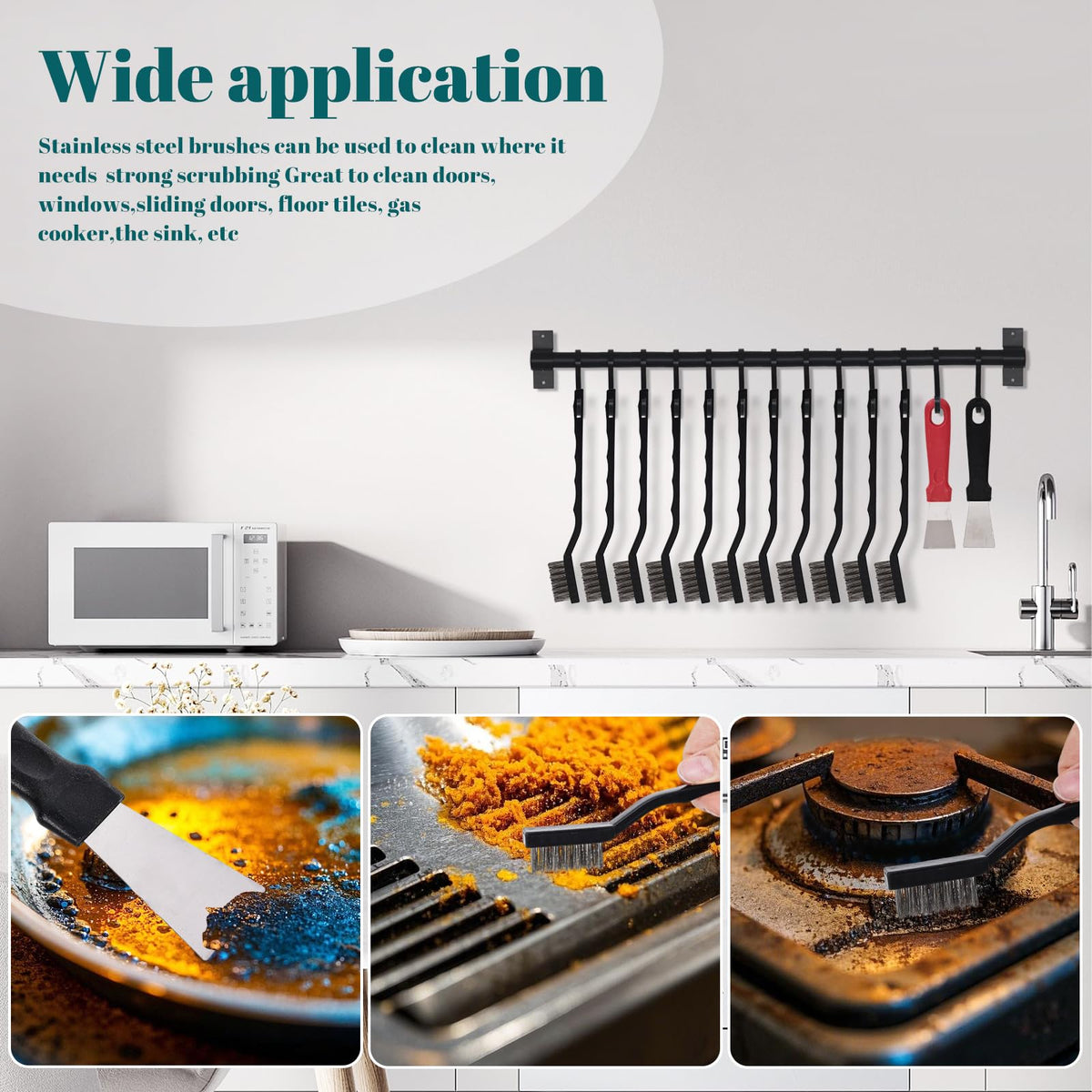 80 Pcs Mini Wire Brush Stainless Steel Brush Set