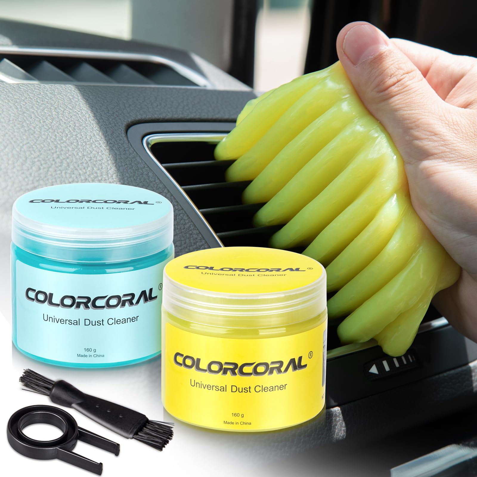 Keyboard Cleaning Gel Dust Cleaner Slime Car Clean Putty 2Pack (2 Count)