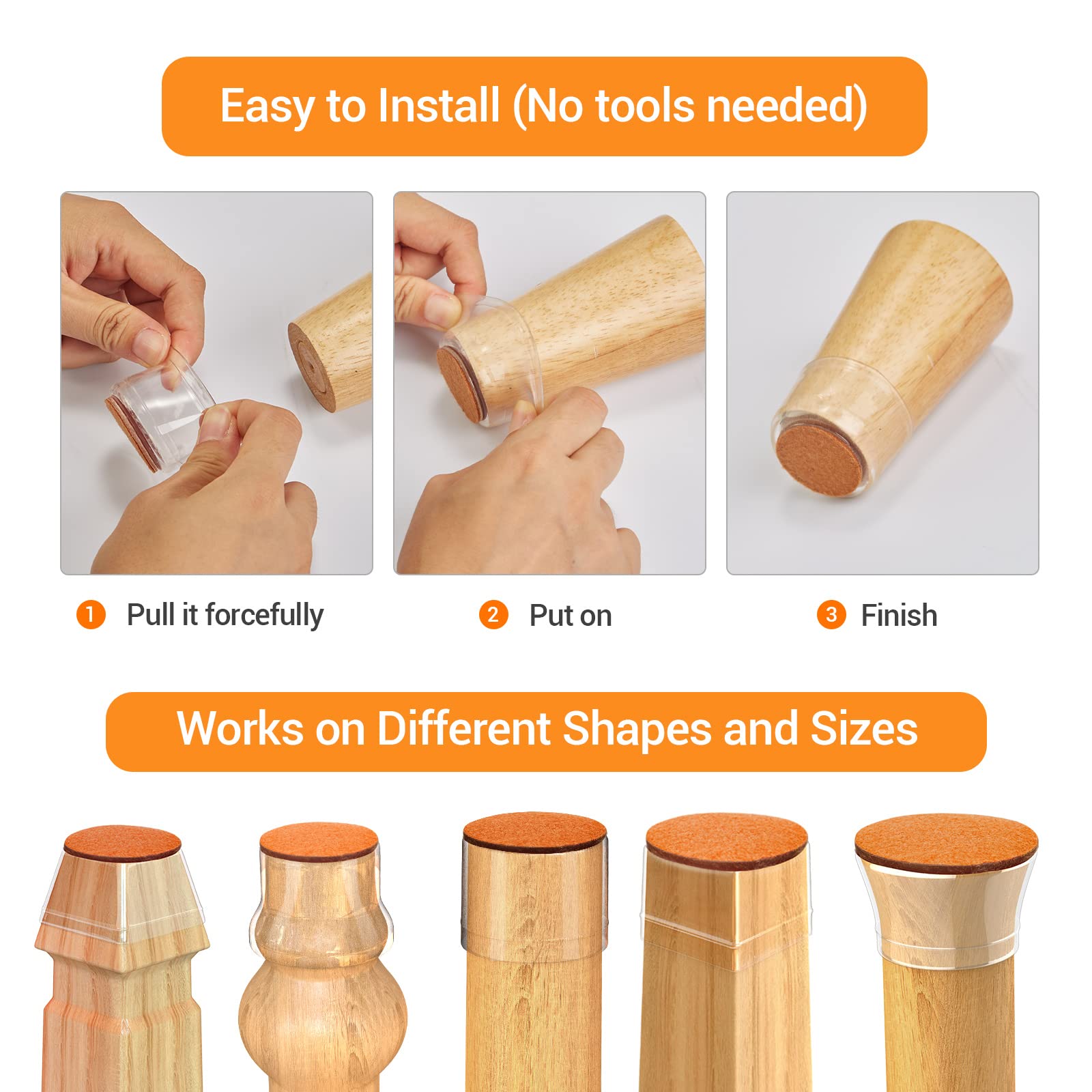 36Pcs Silicone Chair Leg Floor Protectors (36 Count)