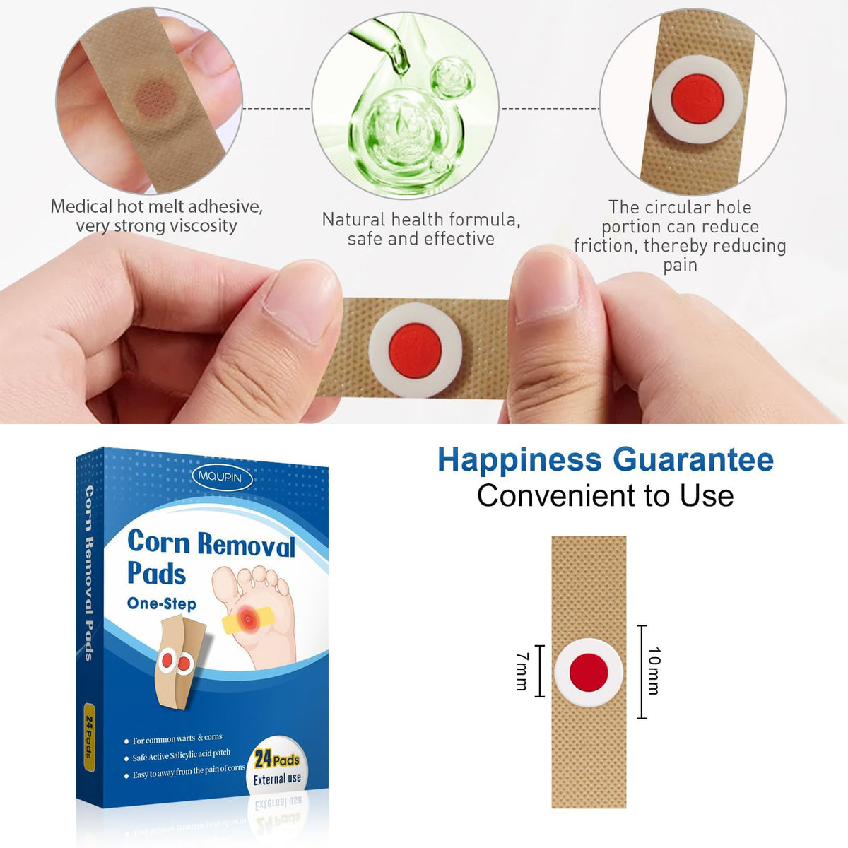 24 Count Corn Removal Pads for Feet and Toe