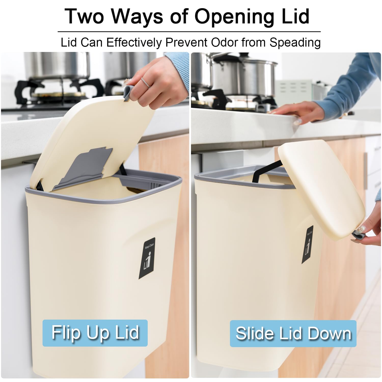 2.4 Gallon Kitchen Compost Bin for Counter Top or Under Sink